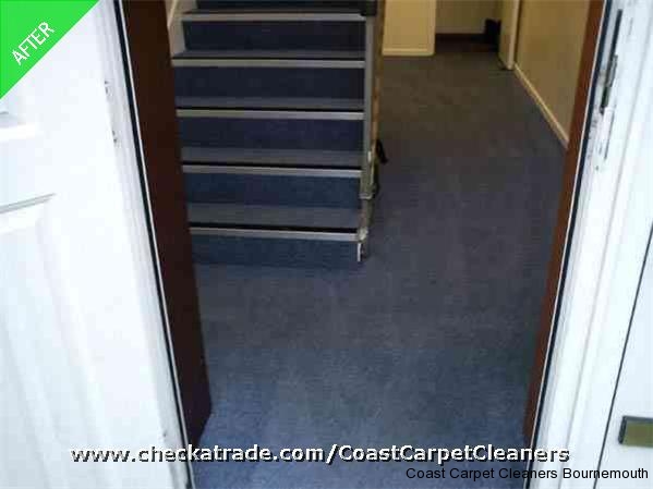 After staircase carpet clean
