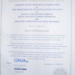 Carpet Cleaning Certificate